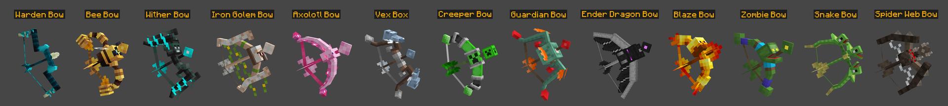 Panorama of the Minecraft Bedrock Marketplace product Mob Bows created by GoE-Craft.