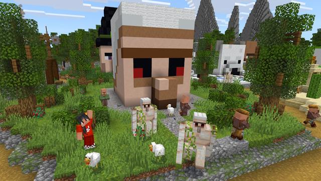 Screenshot of the Minecraft Bedrock Marketplace product Mob Heads Village created by GoE-Craft.