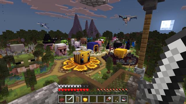 Screenshot of the Minecraft Bedrock Marketplace product Mob Heads Village created by GoE-Craft.