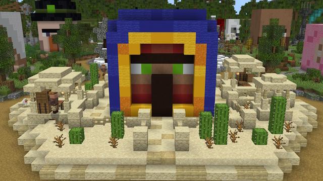 Screenshot of the Minecraft Bedrock Marketplace product Mob Heads Village created by GoE-Craft.