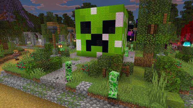 Screenshot of the Minecraft Bedrock Marketplace product Mob Heads Village created by GoE-Craft.