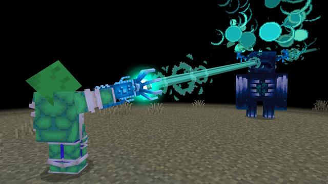 Screenshot of the Minecraft Bedrock Marketplace product Mob Weapons Aquatic Expansion created by GoE-Craft.