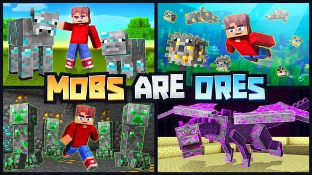 Thumbnail of the Minecraft Bedrock Marketplace product Mobs are Ores created by GoE-Craft.