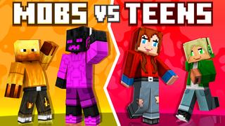 Thumbnail of the Minecraft Bedrock Marketplace product Mobs vs Teens created by GoE-Craft.