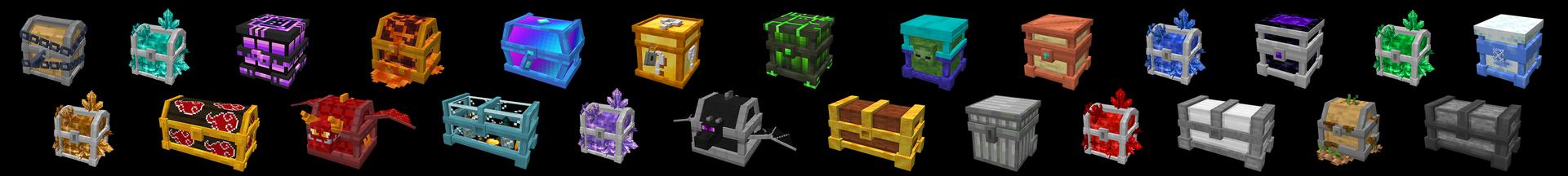 Panorama of the Minecraft Bedrock Marketplace product MORE CHESTS created by GoE-Craft.