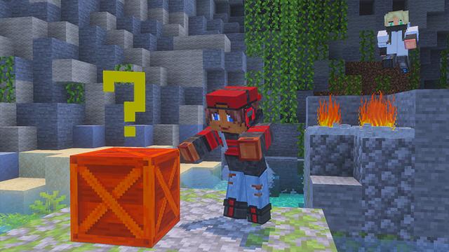 Screenshot of the Minecraft Bedrock Marketplace product Mountain Parkour & Droppers created by GoE-Craft.