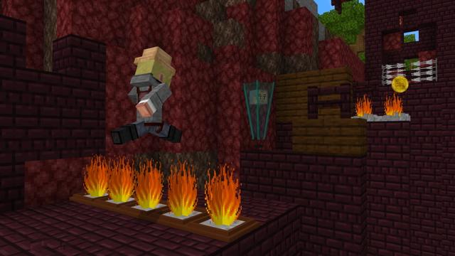 Screenshot of the Minecraft Bedrock Marketplace product Mountain Parkour & Droppers created by GoE-Craft.