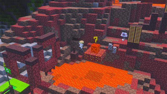 Screenshot of the Minecraft Bedrock Marketplace product Mountain Parkour & Droppers created by GoE-Craft.