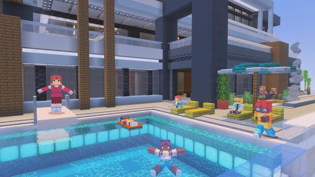 Screenshot of the Minecraft Bedrock Marketplace product Mountainside Mansion created by GoE-Craft.