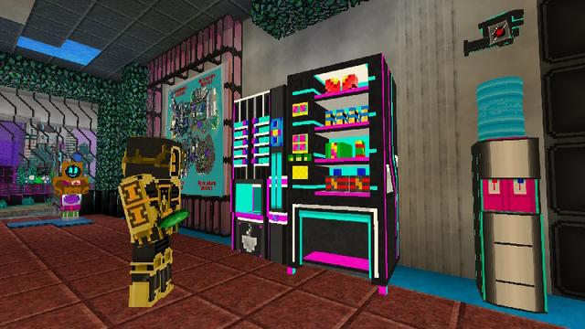 Screenshot of the Minecraft Bedrock Marketplace product Neon City Mash-Up created by GoE-Craft.