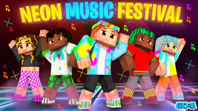 Thumbnail of the Minecraft Bedrock Marketplace product Neon Music Festival created by GoE-Craft.