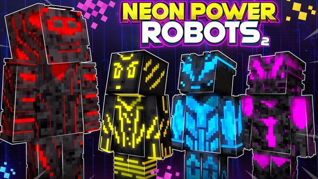 Thumbnail of the Minecraft Bedrock Marketplace product Neon Power Robots 2 created by GoE-Craft.