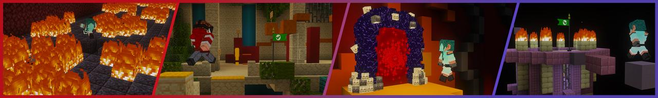 Panorama of the Minecraft Bedrock Marketplace product Nightmare Parkour created by GoE-Craft.