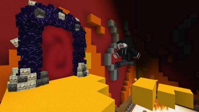 Screenshot of the Minecraft Bedrock Marketplace product Nightmare Parkour created by GoE-Craft.