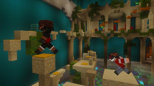 Screenshot of the Minecraft Bedrock Marketplace product Nightmare Parkour created by GoE-Craft.