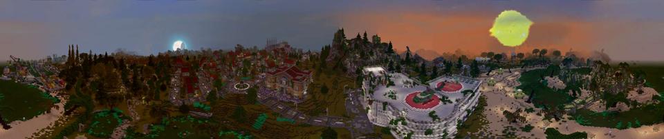 Panorama of the Minecraft Bedrock Marketplace product Nuclear Craft - Deserted City created by GoE-Craft.