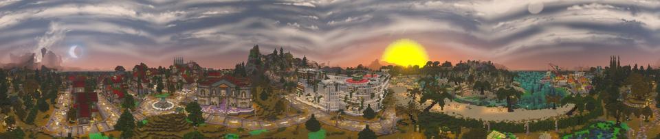 Panorama of the Minecraft Bedrock Marketplace product Nuclear Craft - Deserted City created by GoE-Craft.