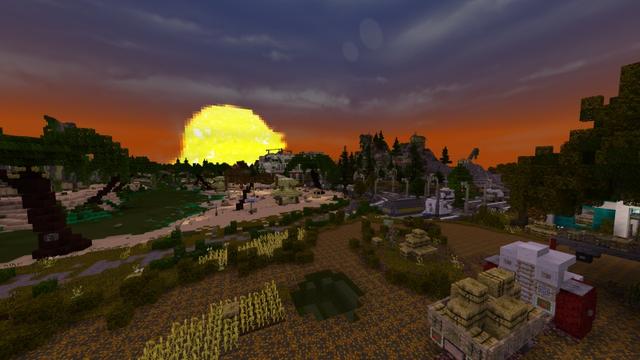 Screenshot of the Minecraft Bedrock Marketplace product Nuclear Craft - Deserted City created by GoE-Craft.