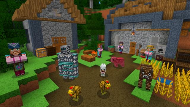 Screenshot of the Minecraft Bedrock Marketplace product Paisley Craft - Texture Pack created by GoE-Craft.
