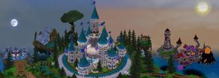 Panorama of the Minecraft Bedrock Marketplace product Paradise Falls created by GoE-Craft.
