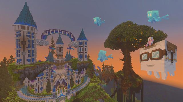 Screenshot of the Minecraft Bedrock Marketplace product Paradise Falls created by GoE-Craft.