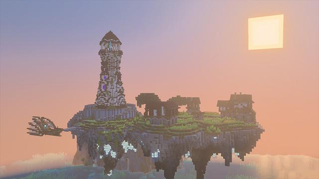 Screenshot of the Minecraft Bedrock Marketplace product Paradise Falls created by GoE-Craft.
