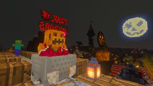 Screenshot of the Minecraft Bedrock Marketplace product Park of Horrors created by GoE-Craft.