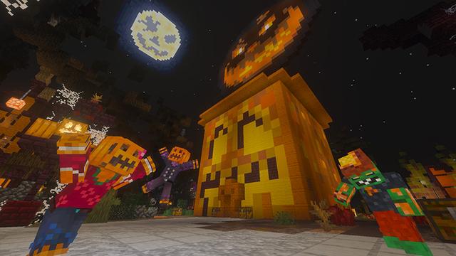 Screenshot of the Minecraft Bedrock Marketplace product Park of Horrors created by GoE-Craft.