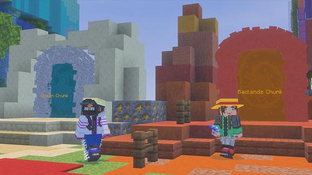 Screenshot of the Minecraft Bedrock Marketplace product Parkour Chunks created by GoE-Craft.