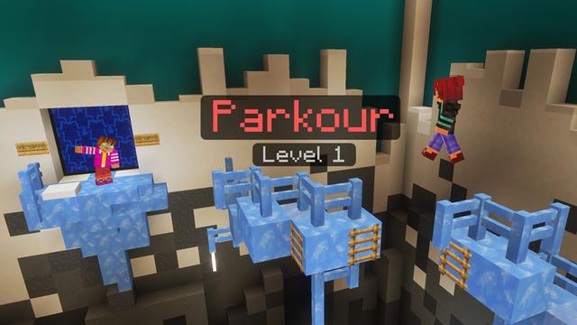 Screenshot of the Minecraft Bedrock Marketplace product Parkour Mania created by GoE-Craft.