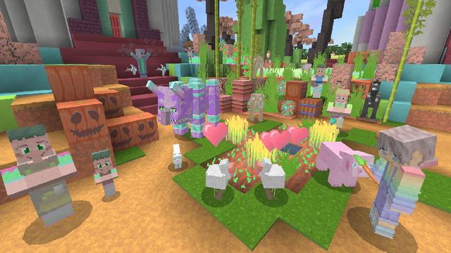 Screenshot of the Minecraft Bedrock Marketplace product Pastel Craft created by GoE-Craft.