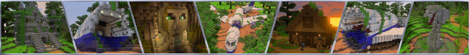 Panorama of the Minecraft Bedrock Marketplace product Plane Crash created by GoE-Craft.
