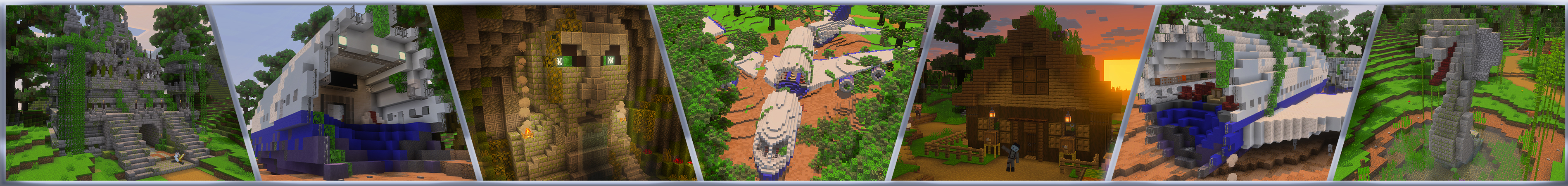 Panorama of the Minecraft Bedrock Marketplace product Plane Crash created by GoE-Craft.
