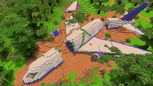 Screenshot of the Minecraft Bedrock Marketplace product Plane Crash created by GoE-Craft.
