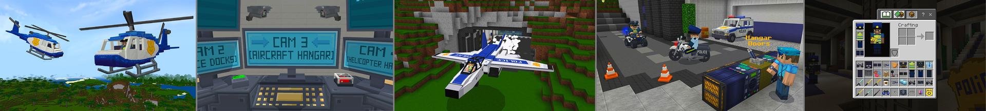 Panorama of the Minecraft Bedrock Marketplace product Police Bunker created by GoE-Craft.