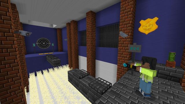 Screenshot of the Minecraft Bedrock Marketplace product Police Parachuters created by GoE-Craft.