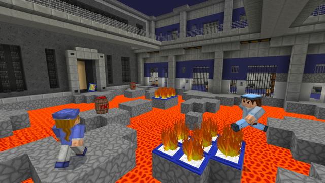 Screenshot of the Minecraft Bedrock Marketplace product Police Parachuters created by GoE-Craft.