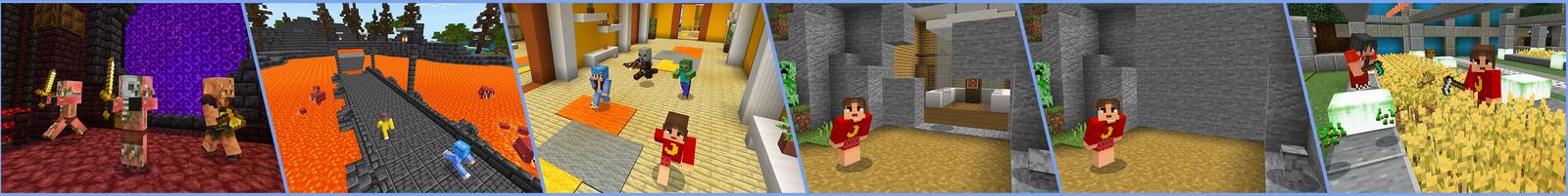 Panorama of the Minecraft Bedrock Marketplace product PRO 5 Secret Bases created by GoE-Craft.
