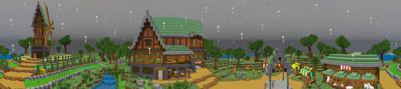 Panorama of the Minecraft Bedrock Marketplace product Rain But Arrows created by GoE-Craft.