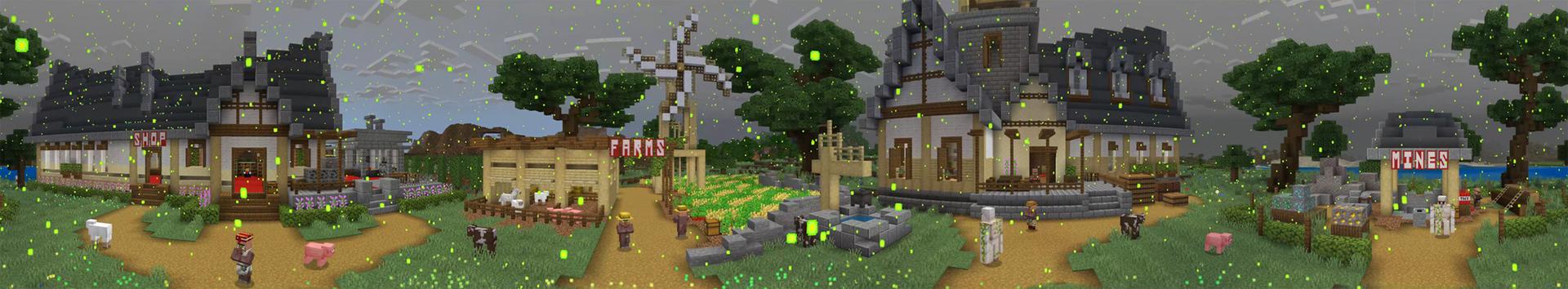 Panorama of the Minecraft Bedrock Marketplace product Rain But XP! created by GoE-Craft.