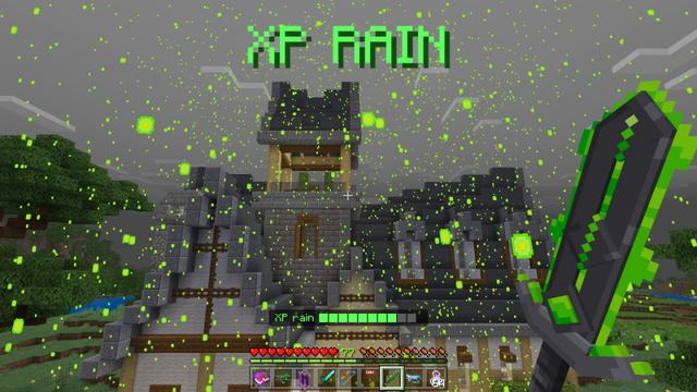 Screenshot of the Minecraft Bedrock Marketplace product Rain But XP! created by GoE-Craft.