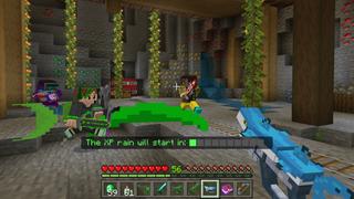 Screenshot of the Minecraft Bedrock Marketplace product Rain But XP! created by GoE-Craft.