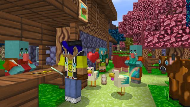 Screenshot of the Minecraft Bedrock Marketplace product Rainbow Craft created by GoE-Craft.