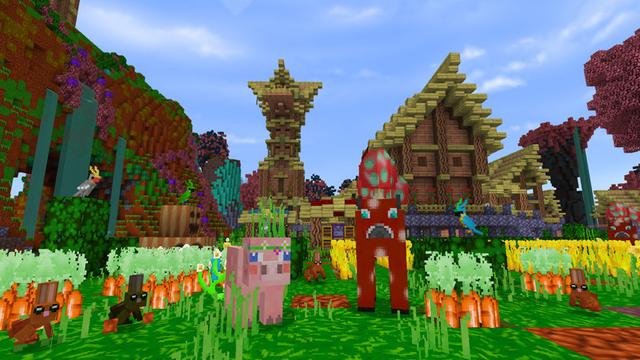 Screenshot of the Minecraft Bedrock Marketplace product Rainbow Craft created by GoE-Craft.