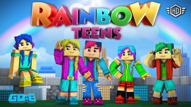 Thumbnail of the Minecraft Bedrock Marketplace product Rainbow Teens created by GoE-Craft.
