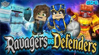 Thumbnail of the Minecraft Bedrock Marketplace product Ravagers vs Defenders HD created by GoE-Craft.