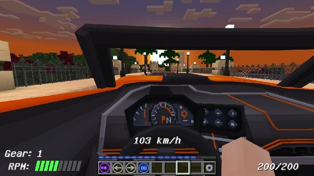 Screenshot of the Minecraft Bedrock Marketplace product Realism Cars Add-On created by GoE-Craft.