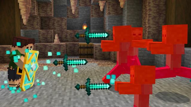 Screenshot of the Minecraft Bedrock Marketplace product Shields++ created by GoE-Craft.