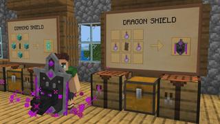 Screenshot of the Minecraft Bedrock Marketplace product Shields++ created by GoE-Craft.