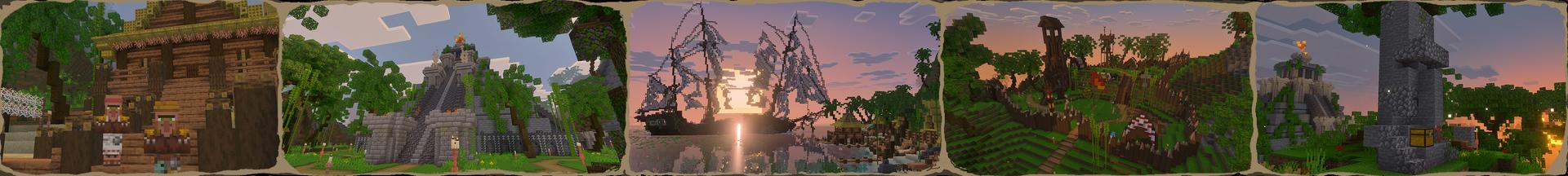 Panorama of the Minecraft Bedrock Marketplace product Shipwreck Survival created by GoE-Craft.